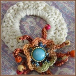 crocheted ponytail holder