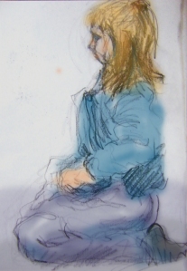 Drawing of a young girl.